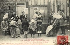 CPA A travers la Normande Types et Costumes anciens Une noce en pays d Auge Folklore 