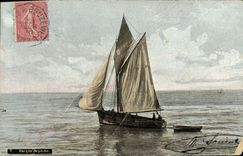 CPA Barque de peche Bateau 