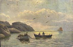 CPA Barques de peche 