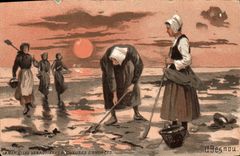 CPA La Mer Les Verrotieres Pecheuses D Amorces