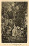 VINTAGE POSTCARD Venetian Festival by Watteau