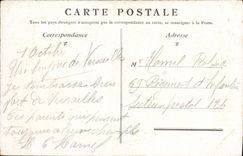 CPA Versailles Cour Royale et Statue de Louis XIV