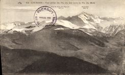CPA Lourdes Vue Prise du Pic Jer Vers le Pic du Midi