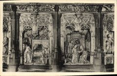 CPA Eglise de Brou Retable des sept joies de la vierge L annonciation et la visitation