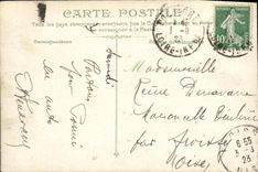 VINTAGE POSTCARD Arrived At the Port By Heavy weather