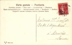 VINTAGE POSTCARD Bonnee Year Sledge Doves