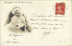 CPA Bonne Annee Enfant Bebe