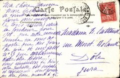 VINTAGE POSTCARD old age lancret Engraving of Larmessin