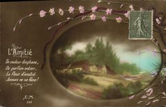 VINTAGE POSTCARD Flowers L amitite