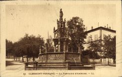 POSTAL Clermont Ferrand de la VENDIMIA la fuente D Amboise