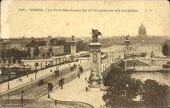 VINTAGE POSTCARD Paris the Bridge Alexandre III and L Esplanade Of the Invalids