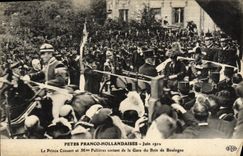 CPA Fetes Franco Hollandaises Juin 1912 Le Prince consort et Meme Fallieres Gare du Bois de Boulogne 