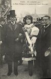 VINTAGE POSTCARD Paris Semi Lent the Czech Queen and Members of the Municipal council