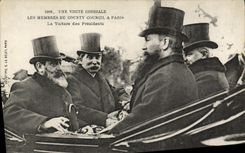 VINTAGE POSTCARD Paris the Members Of County Council has Paris the Car of the Presidents
