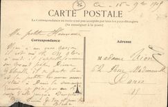 La POSTAL Dieppe de la VENDIMIA va al Poisson Criee de la TAPA de la manana