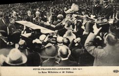 CPA Fetes Franco Hollandaises Juin 1912 La reine Wilhelmine et Mr Fallieres 