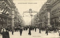 VINTAGE POSTCARD Paris the Sovereigns D Italy Avenue of L operated