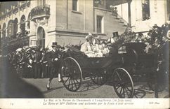 CPA Le Roi et la Reine de Danemark a Longchamp 16 juin 1907 