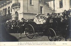 CPA Le Roi et la Reine De Danemark a Longchamp