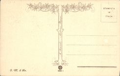 VINTAGE POSTCARD SM It Re King Italy