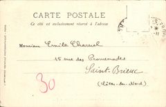 VINTAGE POSTCARD the King and the Queen D Ilalie have Paris 1903 With the review the king and the president leaves the review