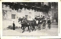 CPA Le Roi Et Le President Place Saint Pierre