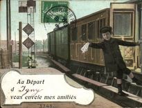 CPA Au depart d Igny 