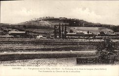 CPA Langres Vue generale de la ville le faubourg de la gare de Langres Paris Belfort Chemi de fer a cremailleres