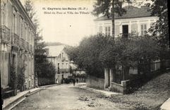 VINTAGE POSTCARD Capvern les Bains Hotel of the park and villa of the Limes