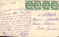 VINTAGE POSTCARD Capvern Large hotel of Paris