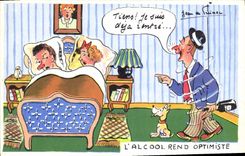 VINTAGE POSTCARD Fantaisie Humor L acool makes optimistic