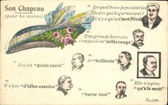 VINTAGE POSTCARD Fantasy Hat for bases