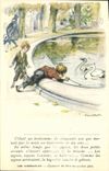 CPA Fantaisie Illustrateur Poulbot Les Miserables Victor Hugo Cygnes Enfants