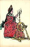 VINTAGE POSTCARD Fantasy Ropemaking machine