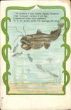 CPA Fantaisie Poisson Chat