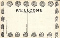 VINTAGE POSTCARD Fantasy Woman Against the expensive life