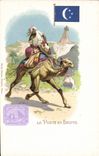CPA La poste en Egypte Pyramide Chameau