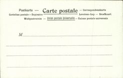 VINTAGE POSTCARD the post office in Honfrie Horse Dog