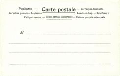 VINTAGE POSTCARD the post office in Abyssinie Lion