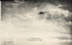 VINTAGE POSTCARD Aviation Wilbur Wright In full flight Plane