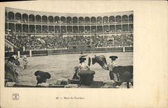 CPA Corrida Taureau Toro Mort du taureau