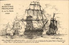 CPA Bateau Marien a voile Fregate 