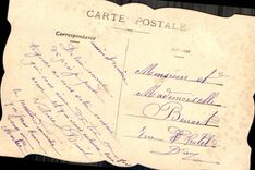 VINTAGE POSTCARD Fantaisie Flowers Dove Anchors of navy