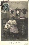 CPA Fantaisie Enfant Chat Bebe et Minet
