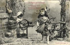 CPA Fantaisie Enfant La cigale et la fourmi 