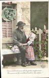CPA Fantaisie Enfant Grand pere
