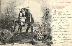 CPA Fantaisie Enfants Le droit de passage Chasse Chasseur 