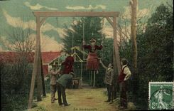 VINTAGE POSTCARD Fantasy Woman the swing chart toilee