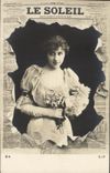 VINTAGE POSTCARD Fantasy Woman the Sun Newspaper
