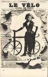 CPA Fantaisie Femme Journal Le Velo Cycle